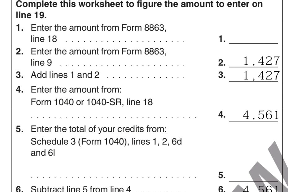 2018 Child Tax Credit And Credit For Other Dependents Chegg Worksheets Library