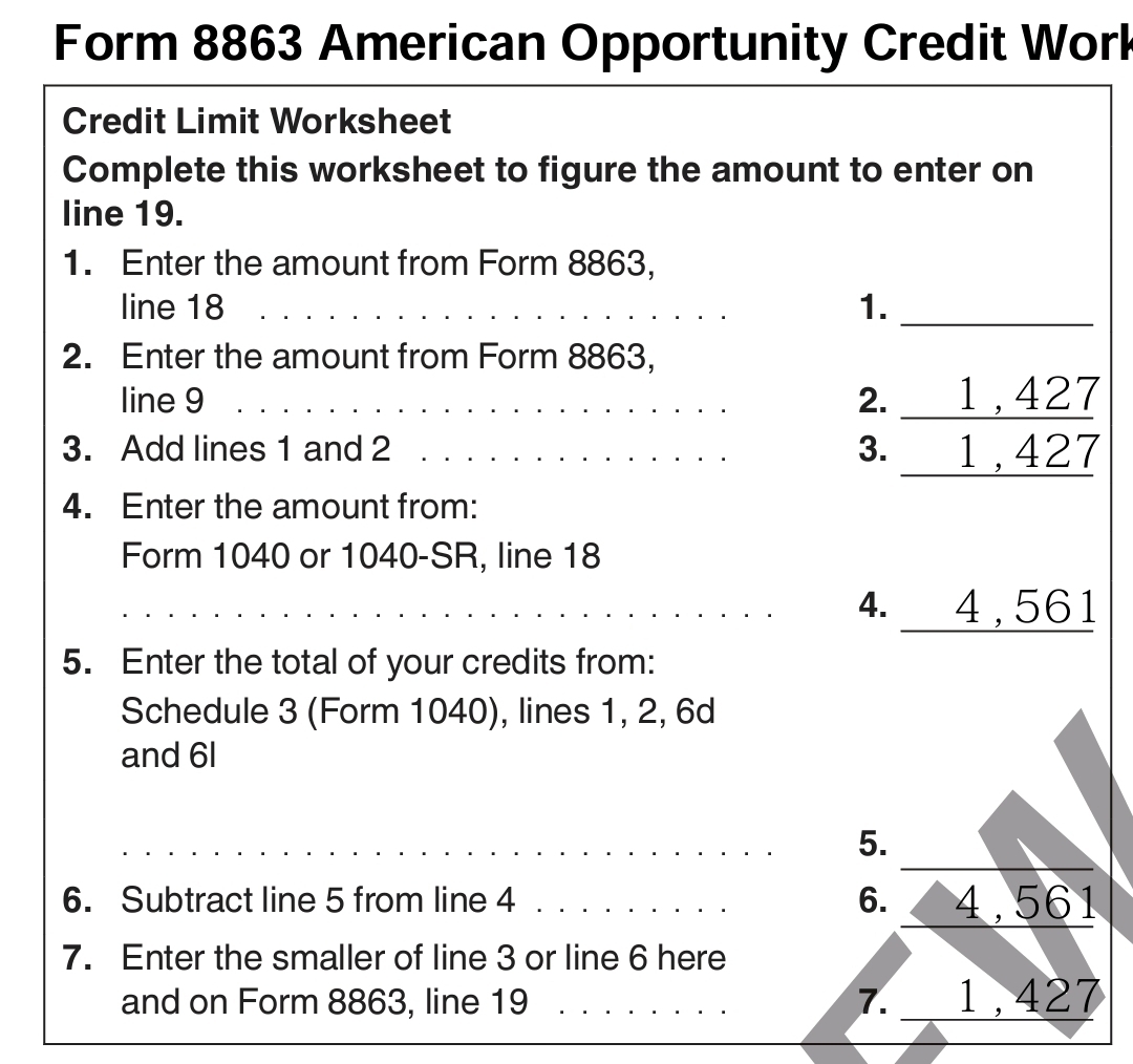2018 Child Tax Credit And Credit For Other Dependents Chegg Worksheets Library