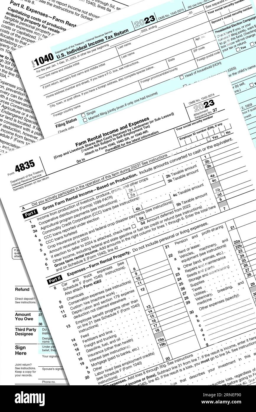 2023 IRS Tax Forms On A Desktop Stock Photo Alamy