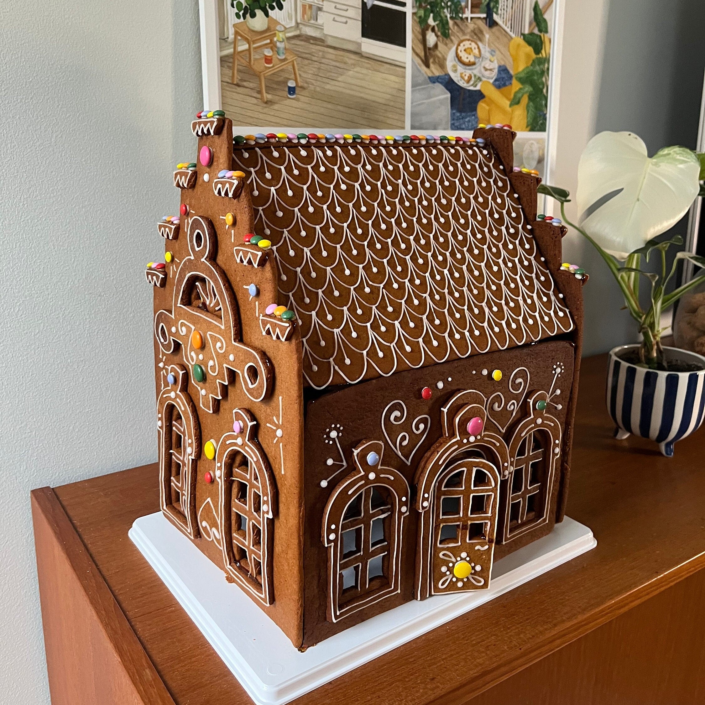 printable fancy gingerbread house templates
