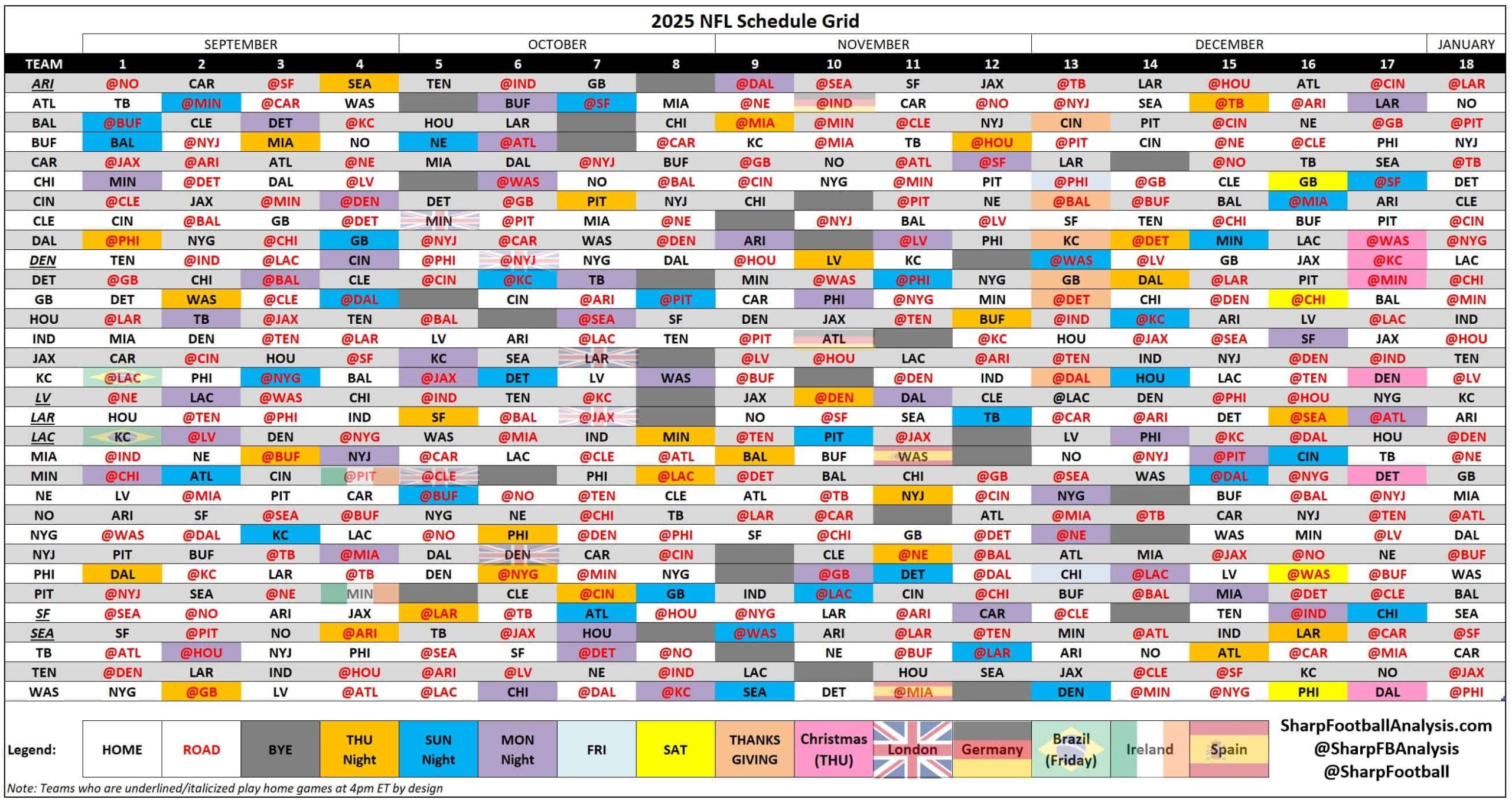 printable nfl schedule week 5