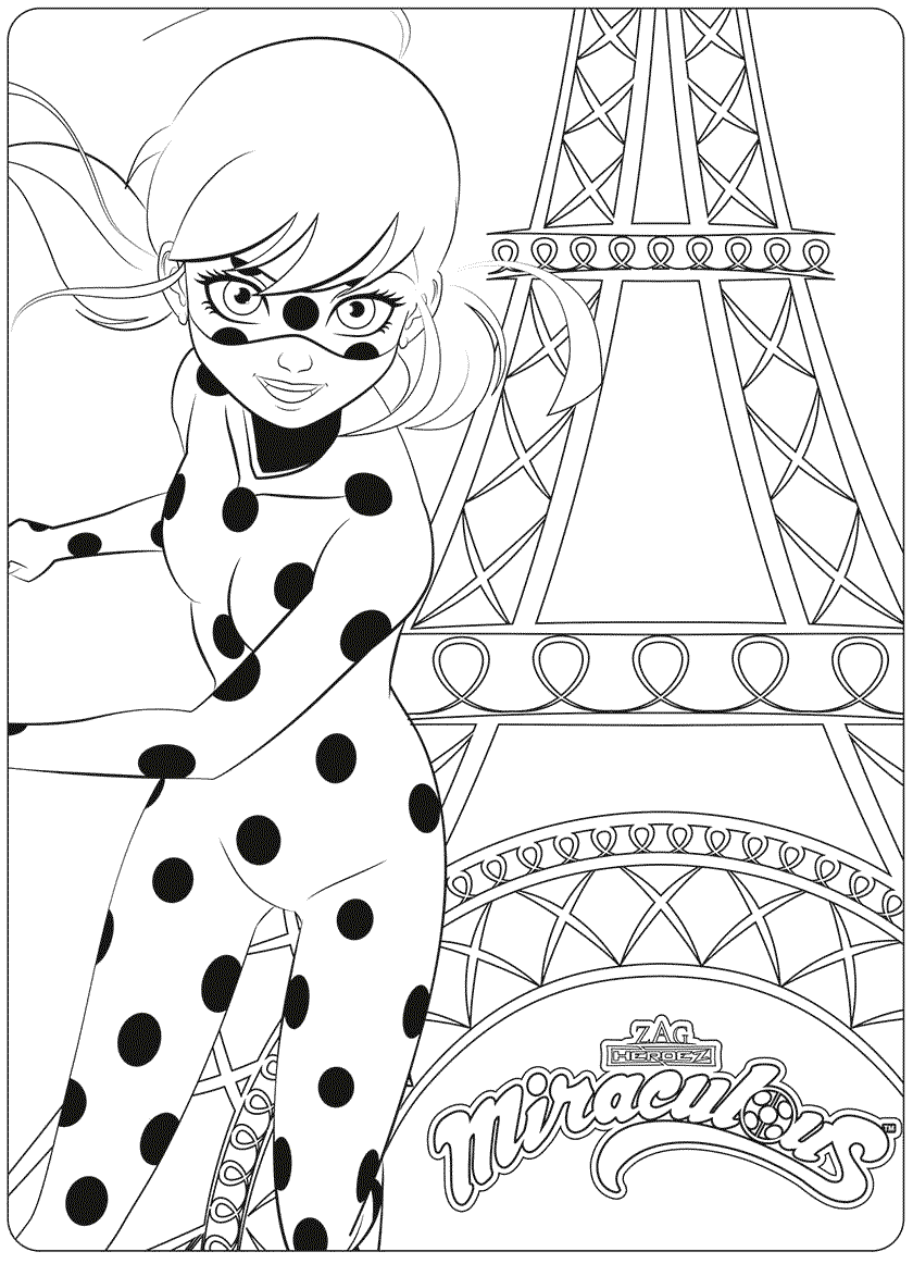 miraculous ladybug and cat noir coloring pages