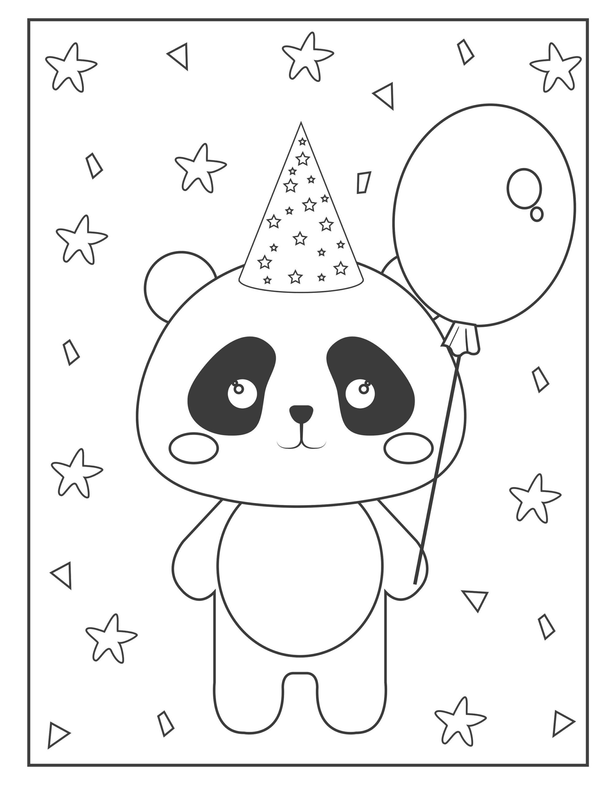 panda free coloring pages
