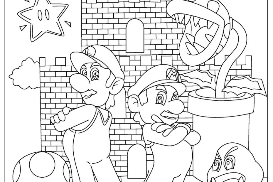 22 Free Mario Coloring Pages PDF Printables