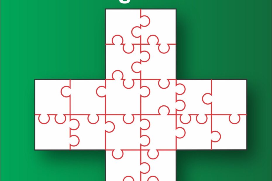 22 Piece Cross Puzzle Template Instant Download SVG File