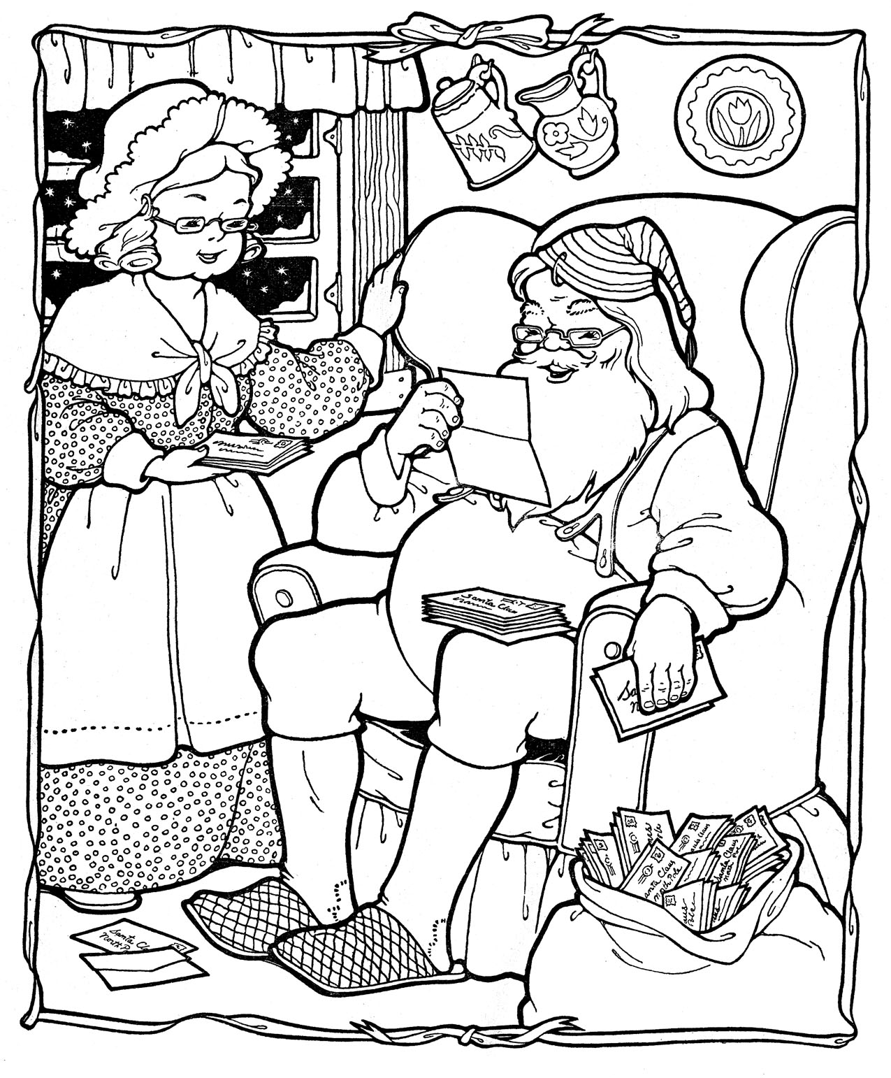 printable full page christmas coloring pages