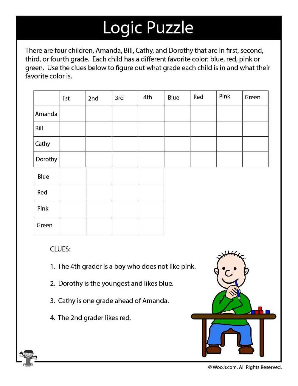 23 Free Printables For Children Ideas Math Logic Puzzles 