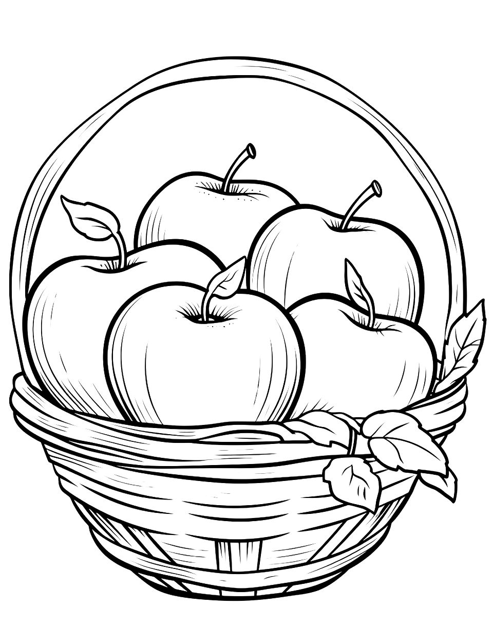 25 Apple Coloring Pages Free Printable Sheets