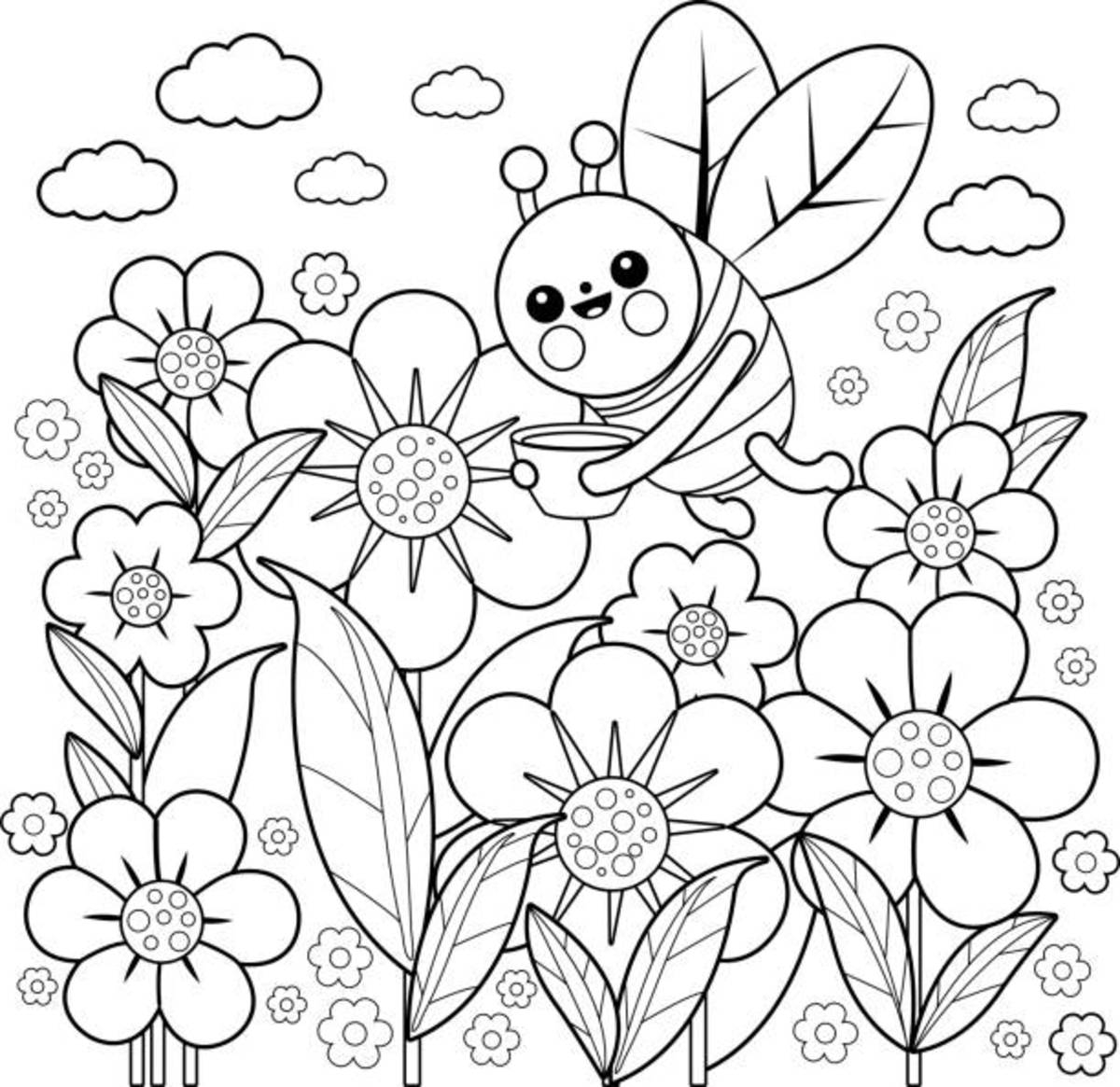 free printable flower pictures to color