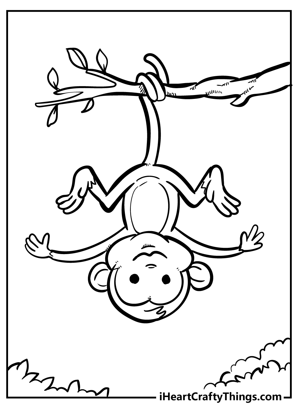 monkey coloring printable