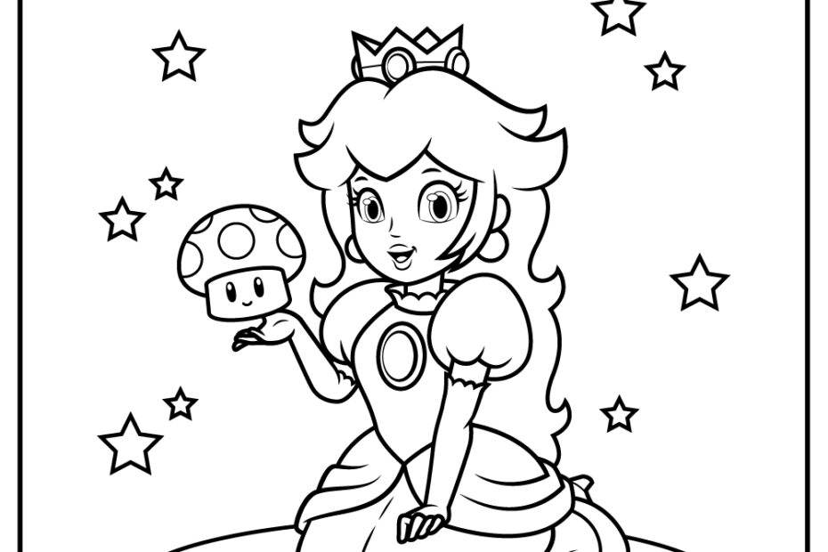 25 Princess Peach Coloring Pages 100 Free Printables