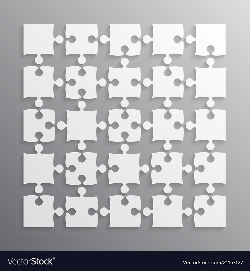 25 piece blank jigsaw puzzle template