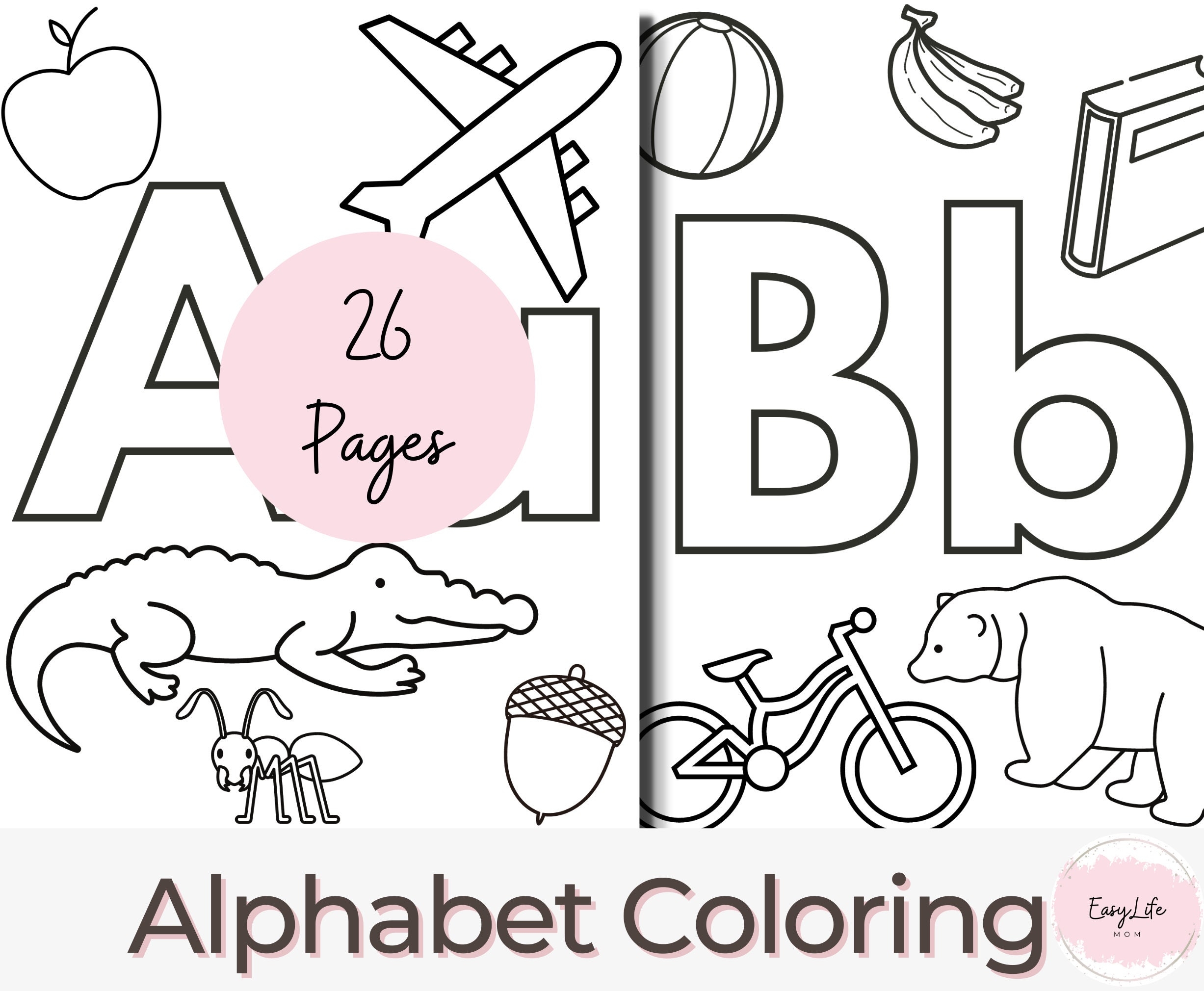 26 Alphabet Coloring Pages Coloring Book Coloring Page 