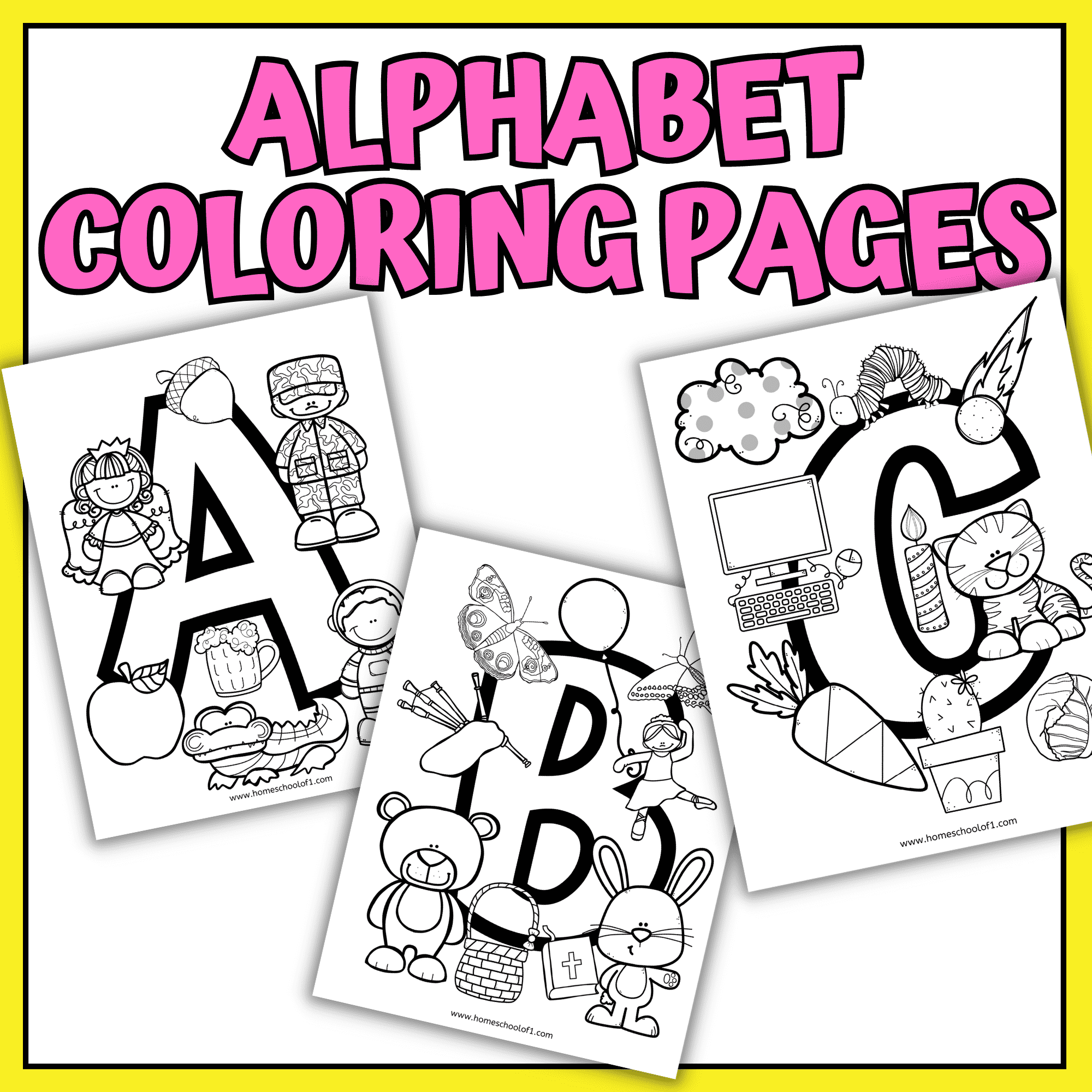26 Alphabet Coloring Pages Have Fun Learning Letters From A Z
