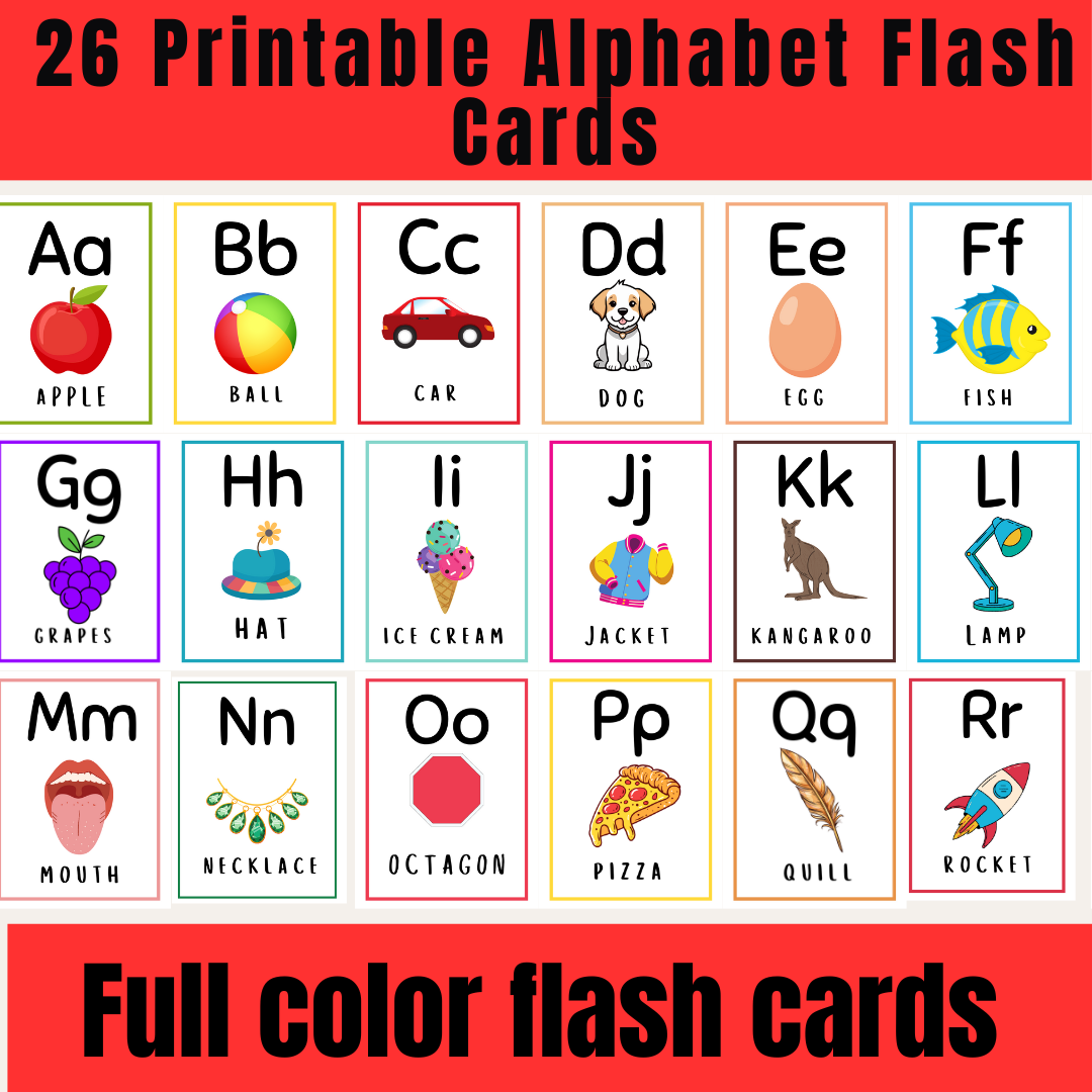 flash card printable