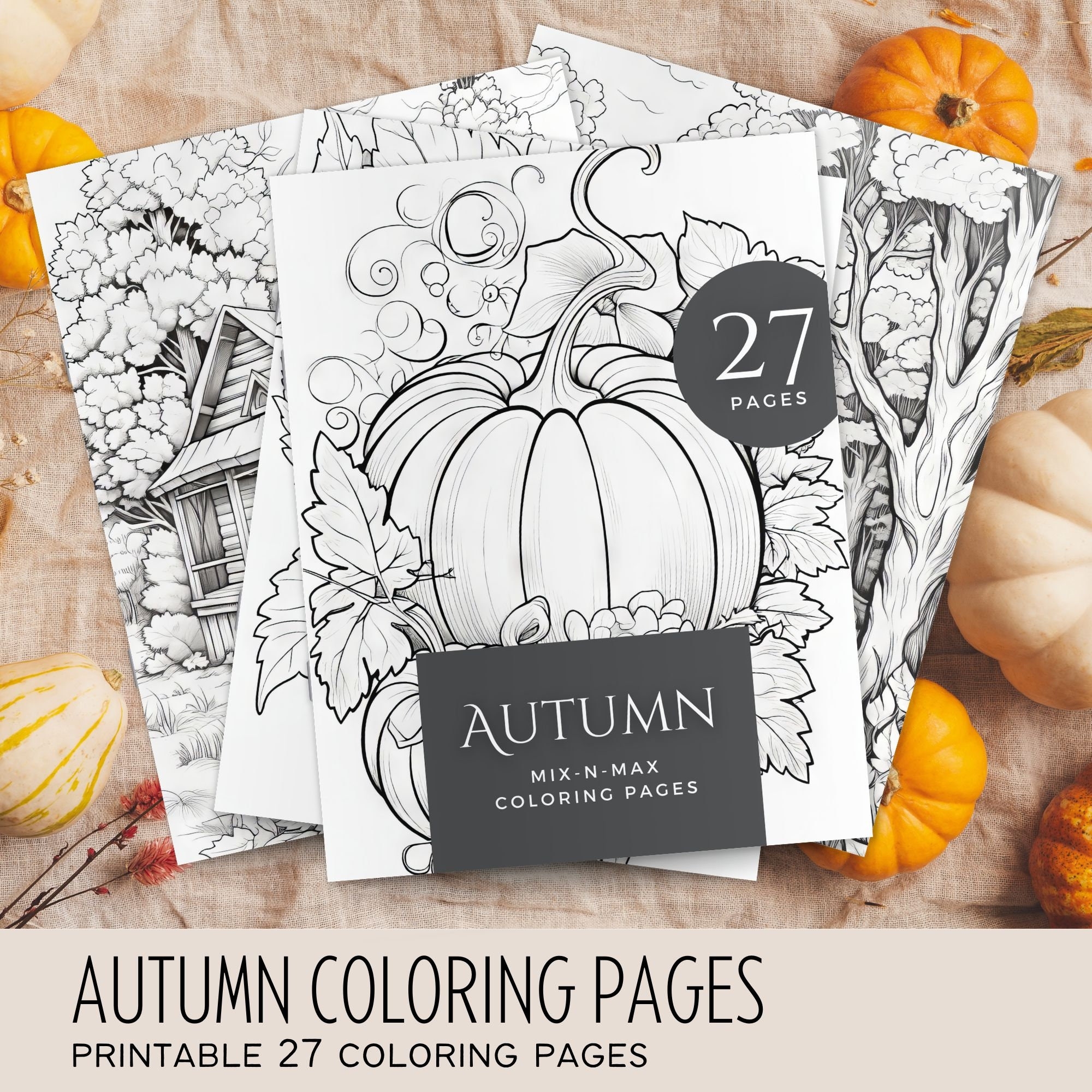 27 Autumn Coloring Pages Fall Coloring Stress Relief 