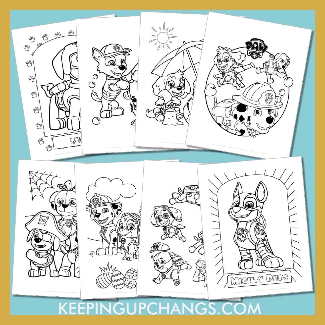 printable paw patrol coloring page