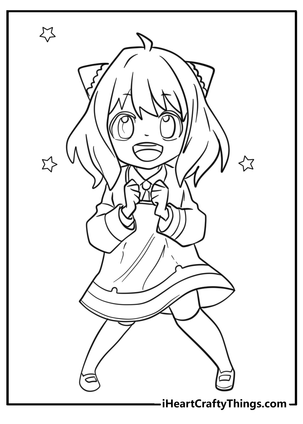 kawaii cute anime coloring pages