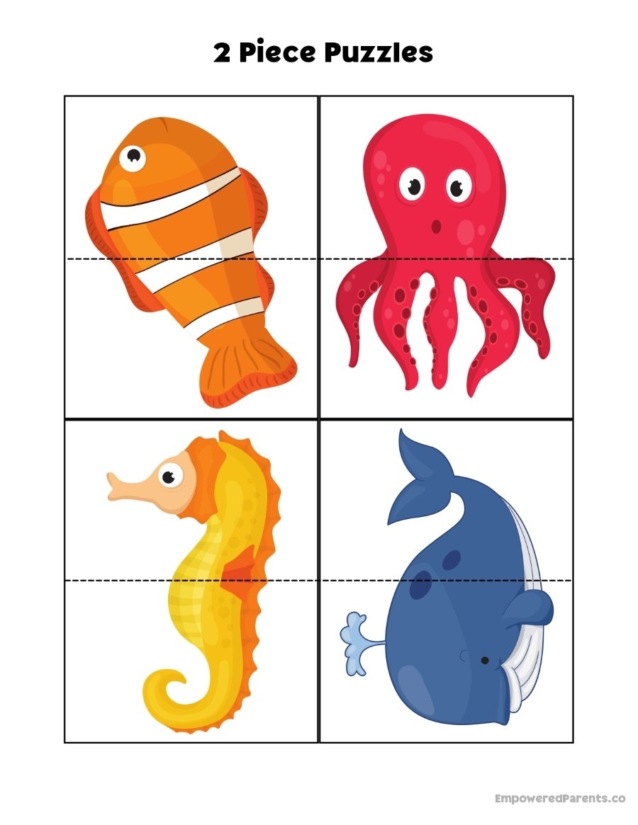 paper fish puzzle template