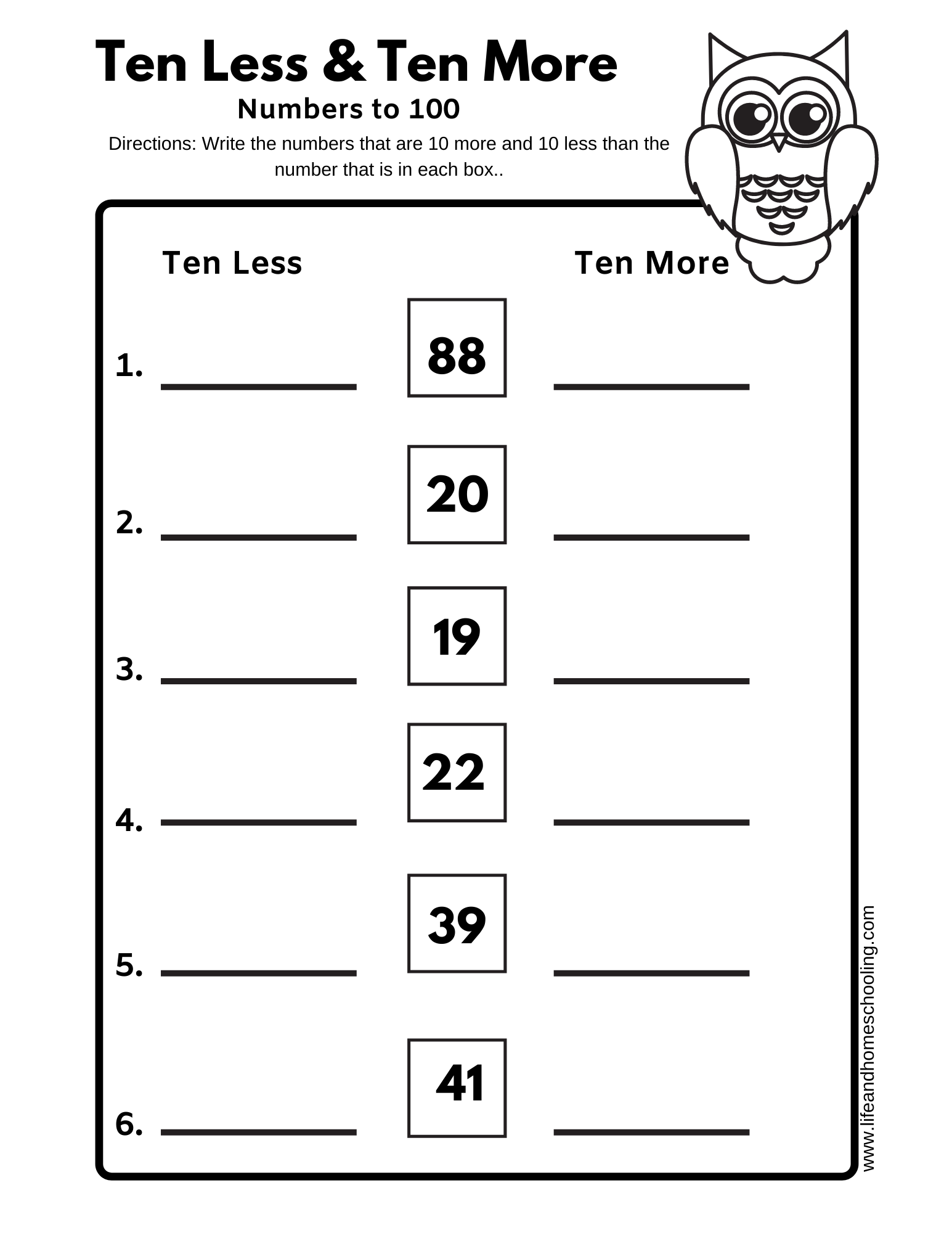 2nd Grade Math Ten Less U0026 Ten More Made By Teachers