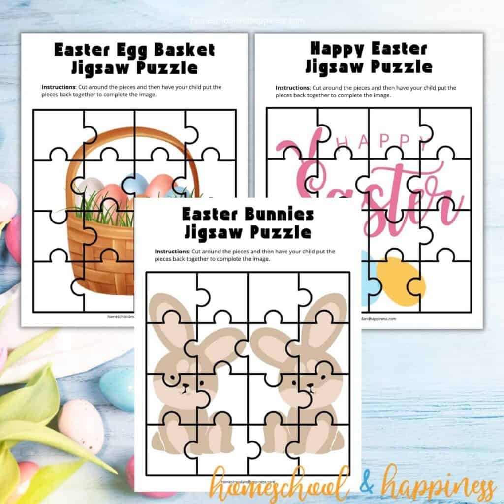 3 Cute U0026 Free Easter Jigsaw Puzzle Printables