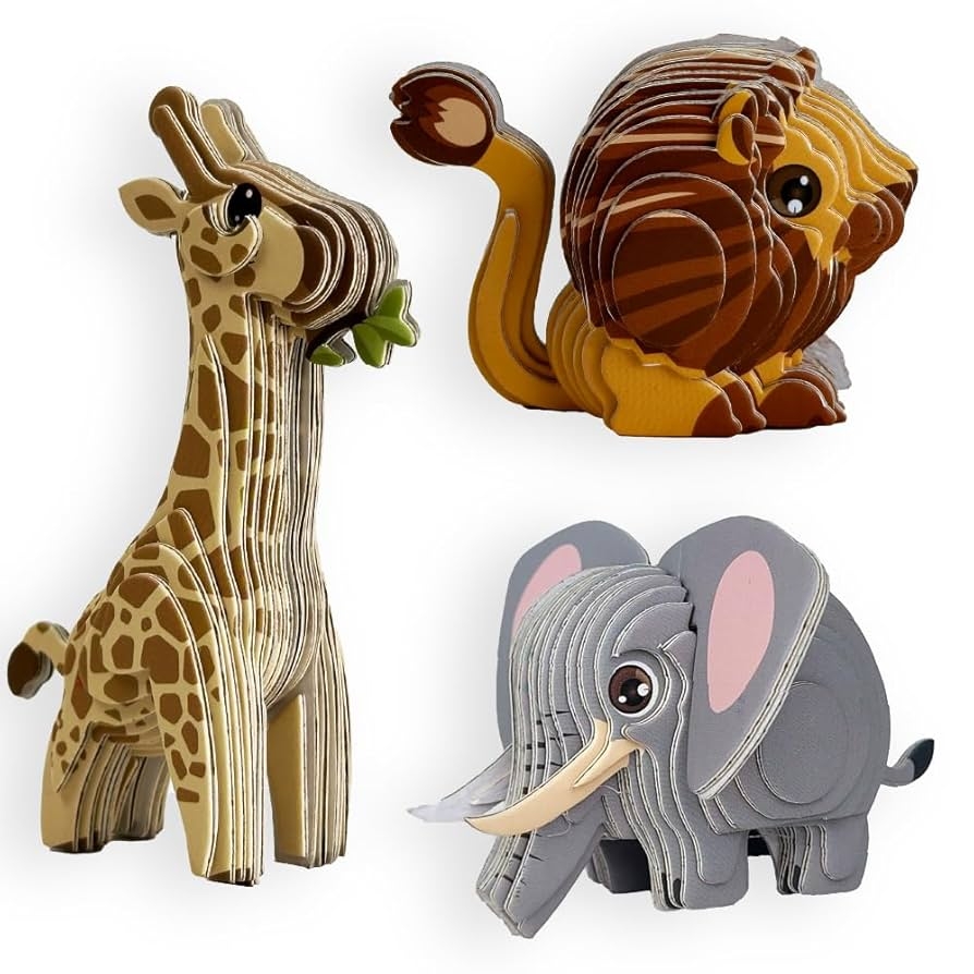 elephant skeleton cardboard 3d puzzle template
