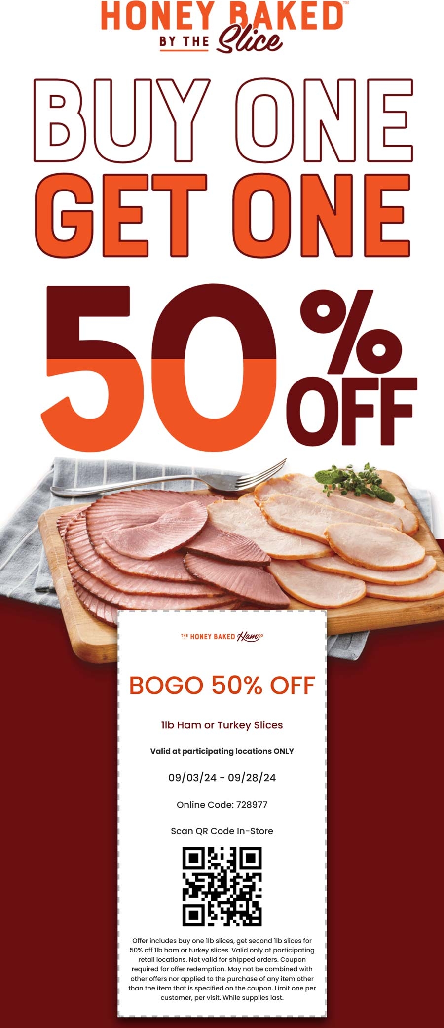 3 Off Turkey Or Easter Ham U0026 More At HoneyBaked Restaurants 
