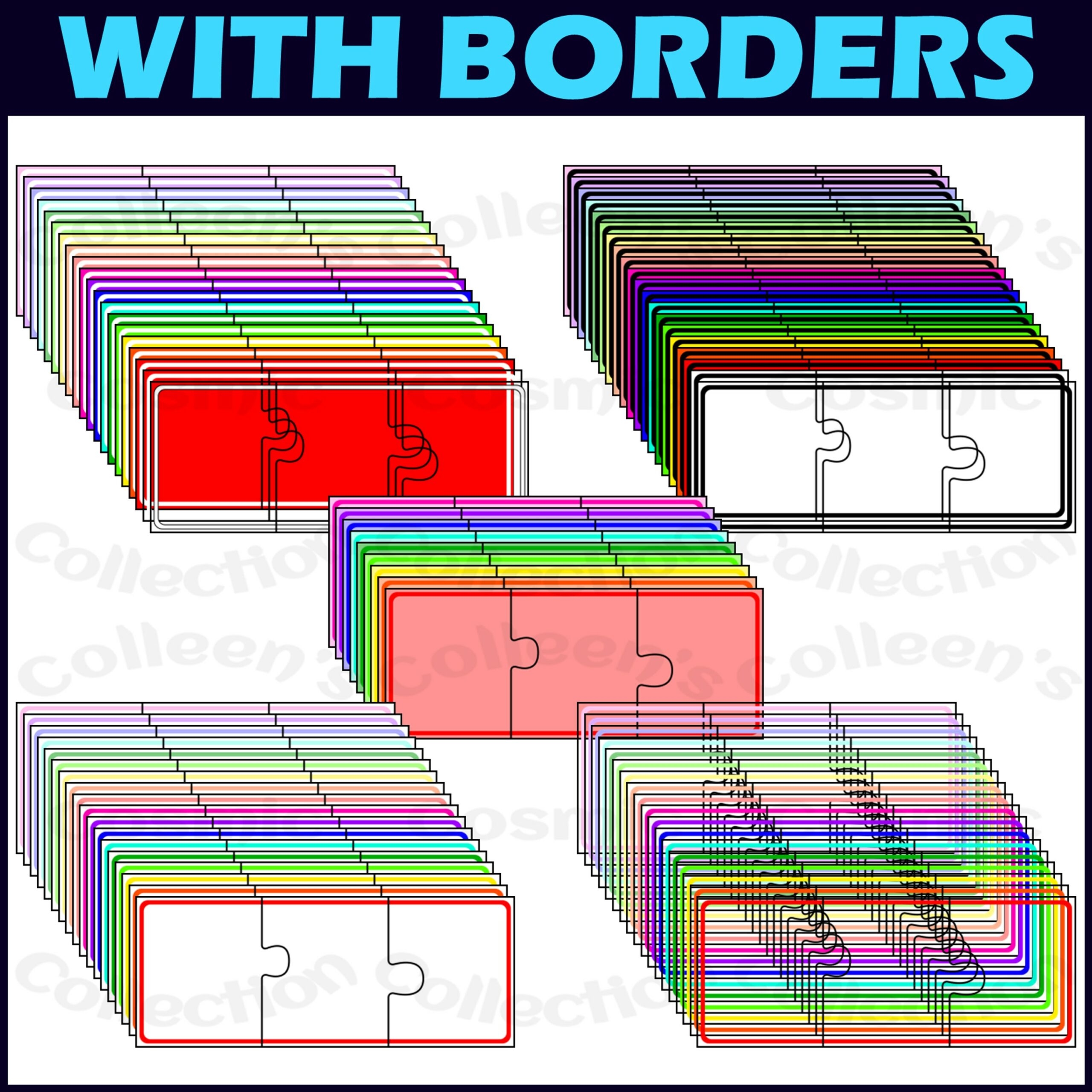 3 Piece Self Correcting Puzzle Templates Clipart Made By Teachers