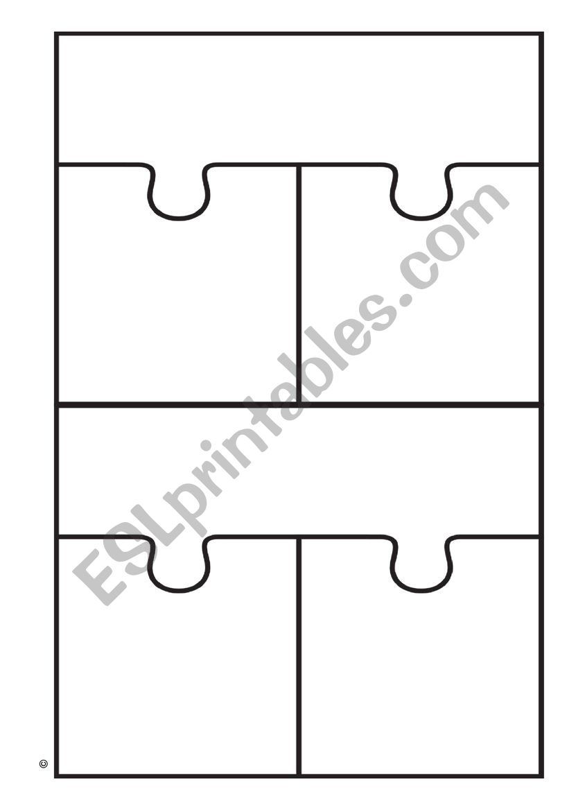 3 Way Puzzle Piece Blank ESL Worksheet By Espa English