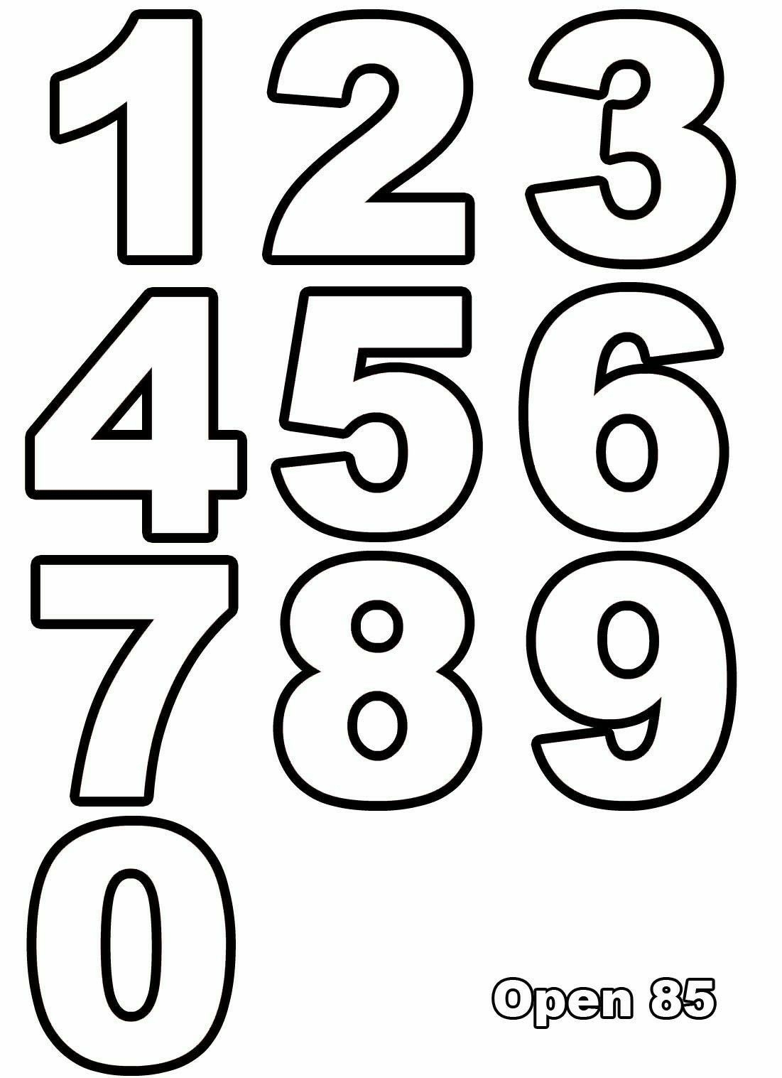 number template printable