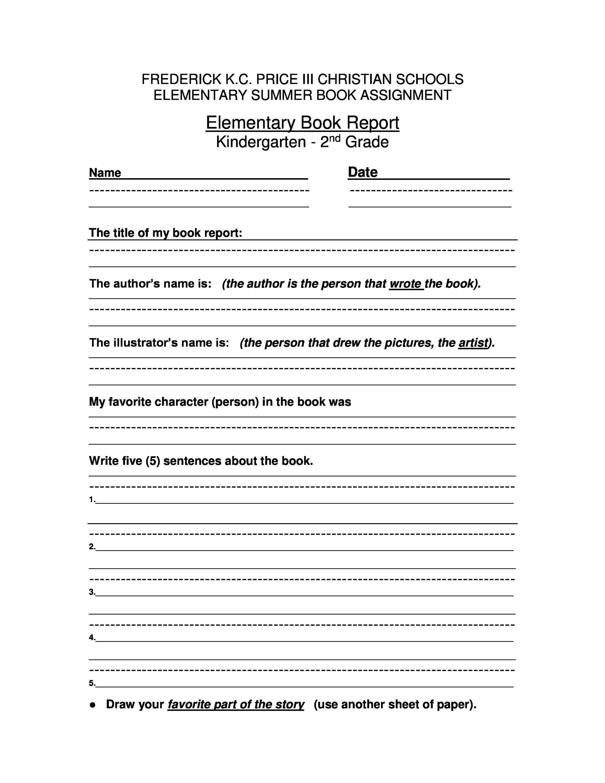 30 Book Report Templates U0026 Reading Worksheets