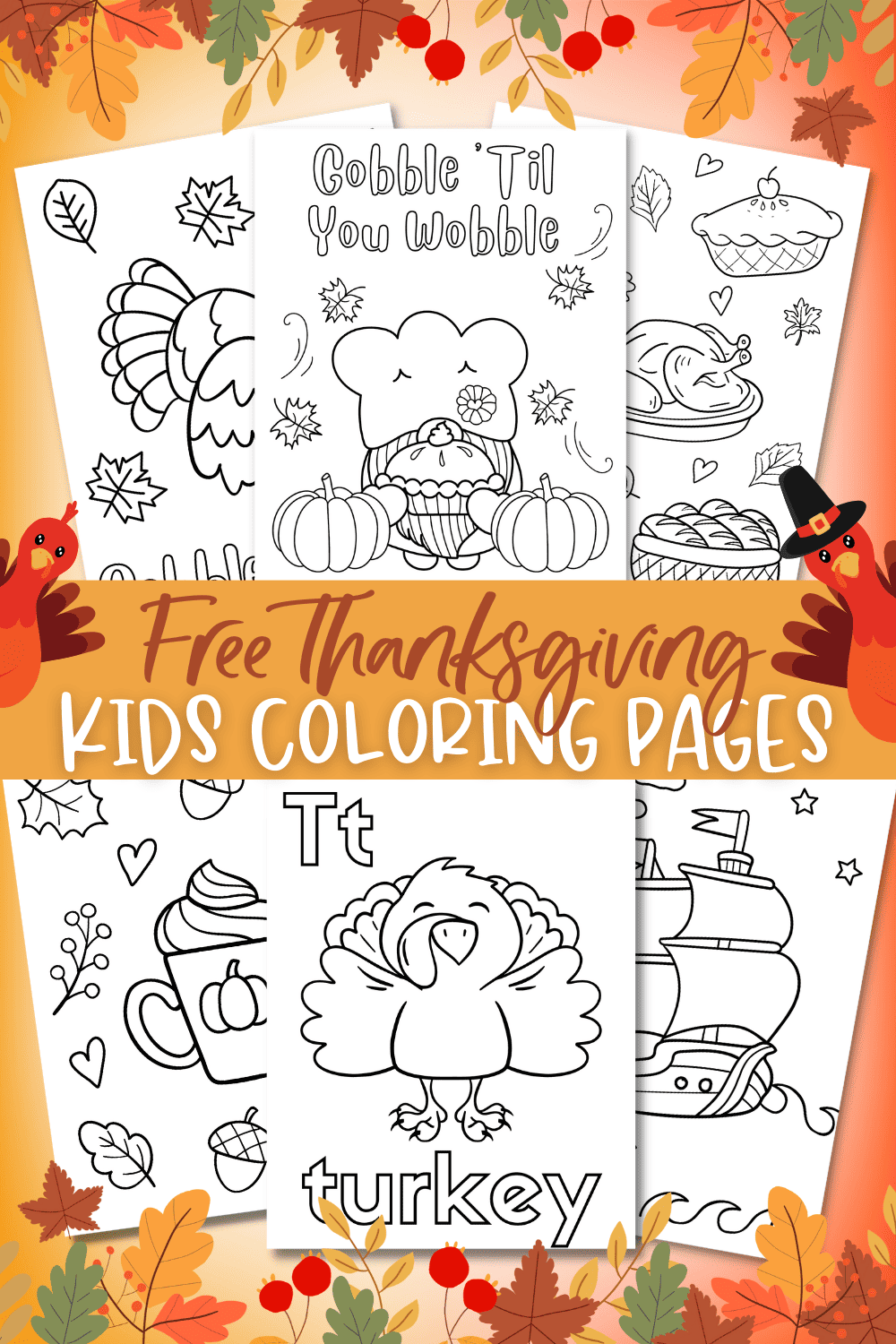 30 Free Thanksgiving Coloring Pages For Kids And Adults Prudent Penny Pincher