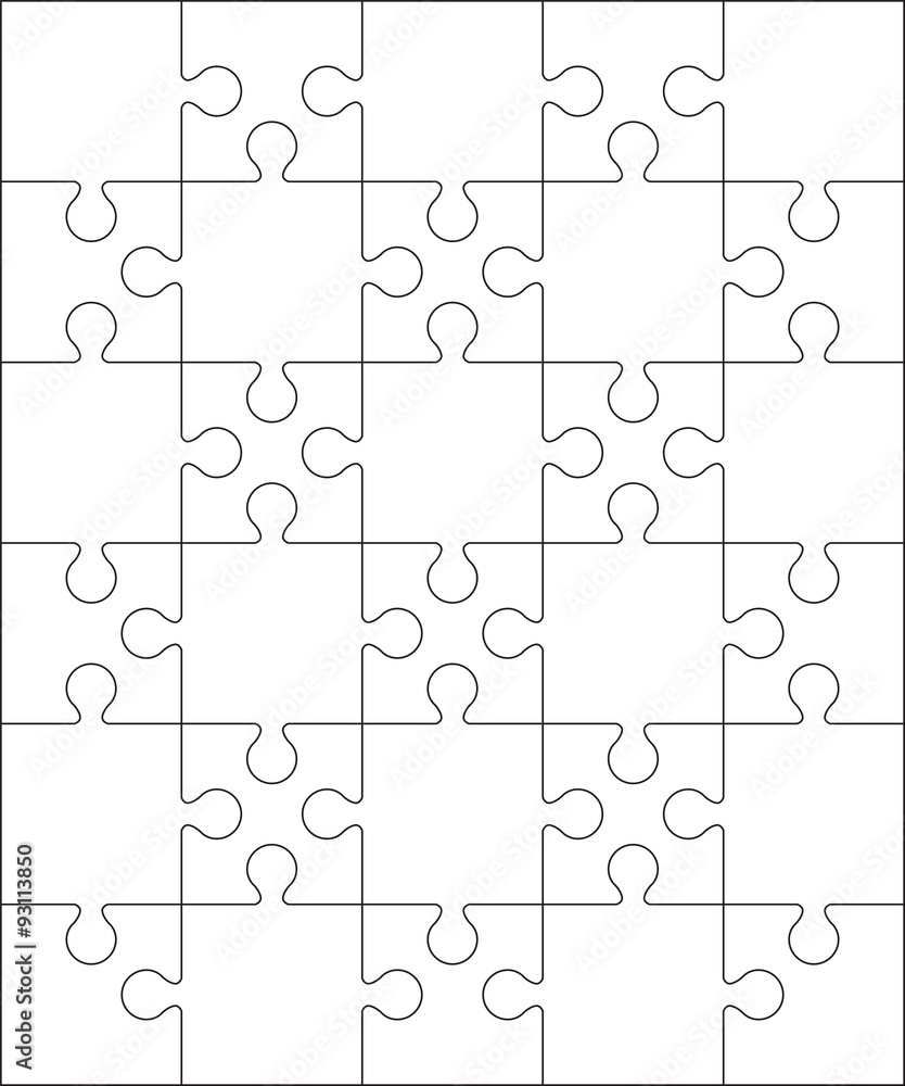 30 puzzle piece template
