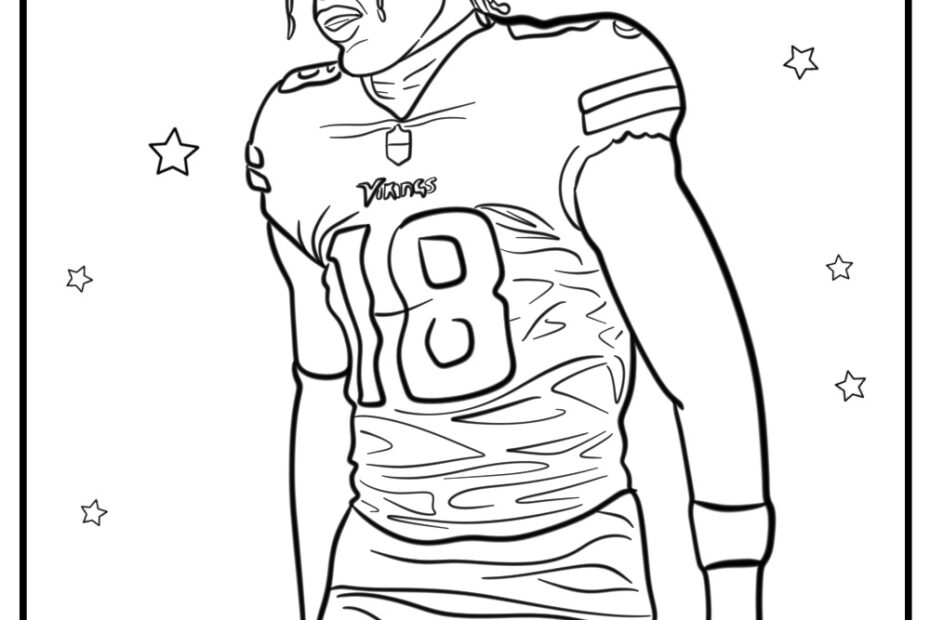 30 Justin Jefferson Coloring Pages For Kids Free To Print