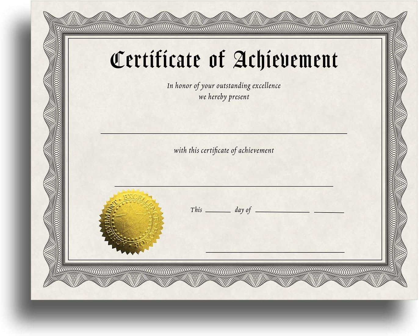 30 Pack Of Embossed Gold Foil Certificate Paper Indonesia Ubuy