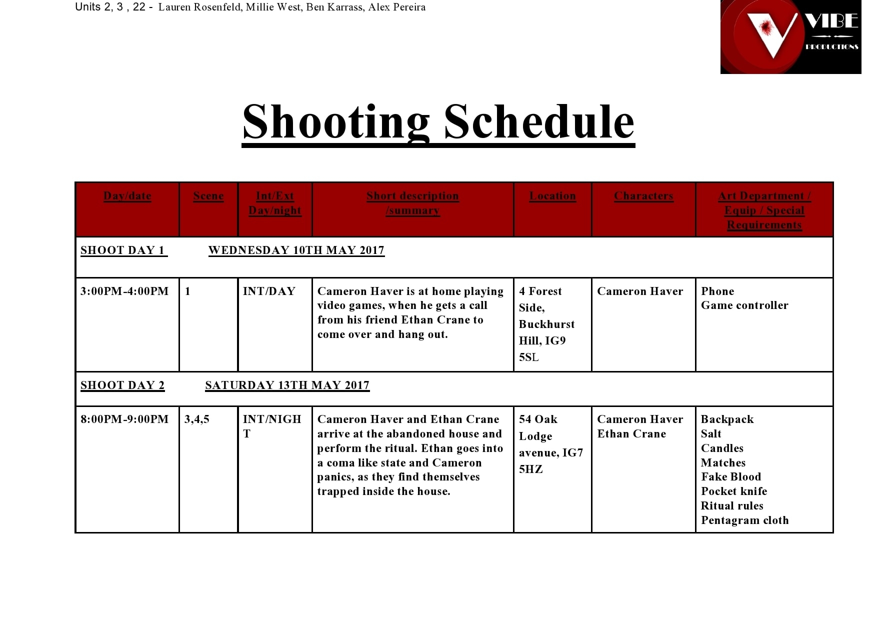 30 Perfect Shooting Schedule Templates Film TV Show TemplateArchive