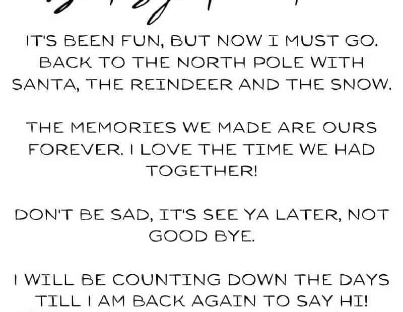 31 FREE Elf On The Shelf Goodbye Letter Printables