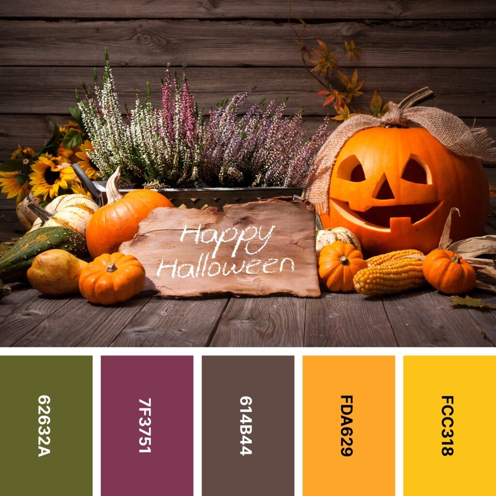 halloween color template