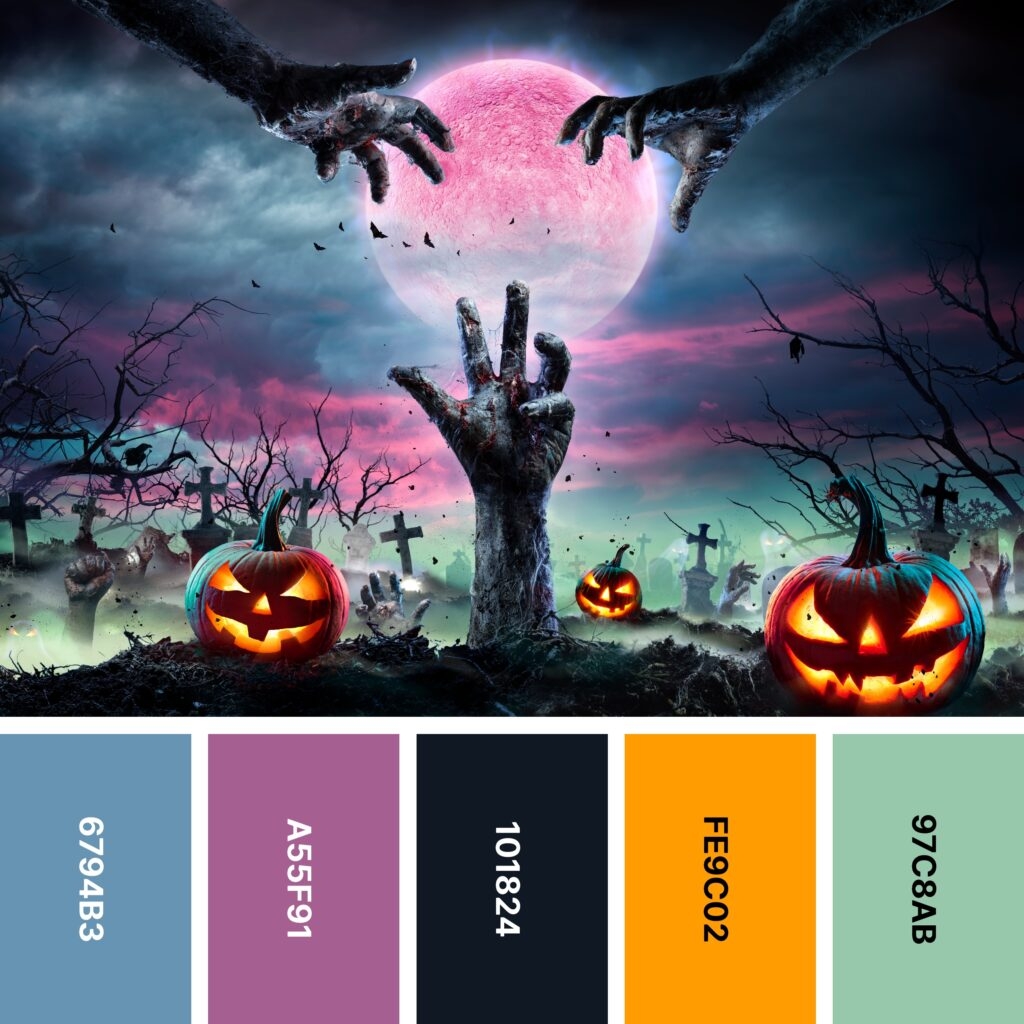 32 Halloween Color Palettes For Spooky Designs Color Meanings