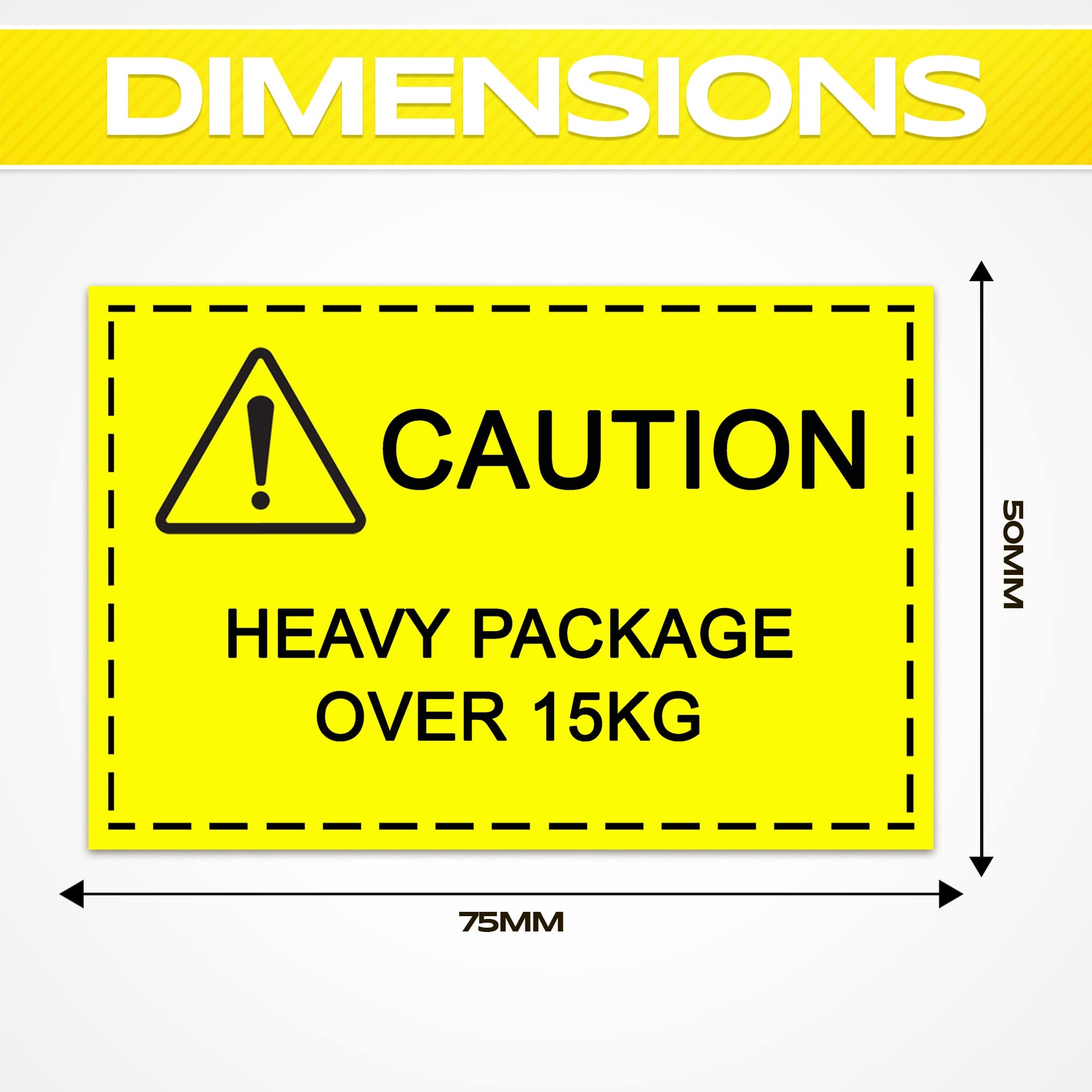 320 Caution Heavy Package Over 15kg Labels For Packing Boxes 3x2 FBA Compatible Yellow Warning Great For Warehouse U0026 Moving Amazon co uk Stationery U0026 Office Supplies