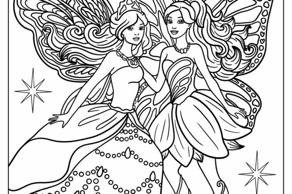 34 Fairy Coloring Pages Free PDF Printables
