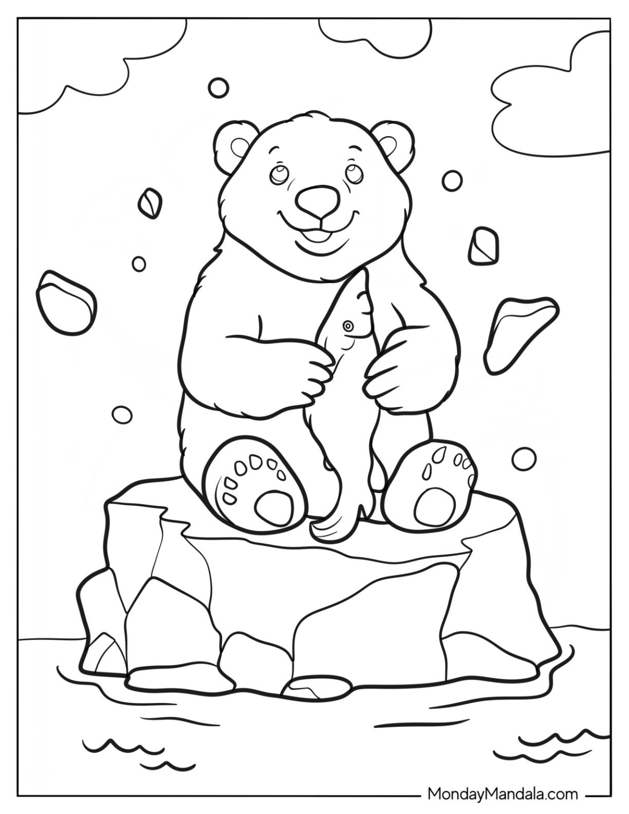 coloring pages of winter animals