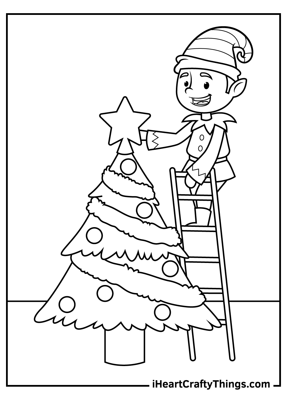 elf coloring pages printable