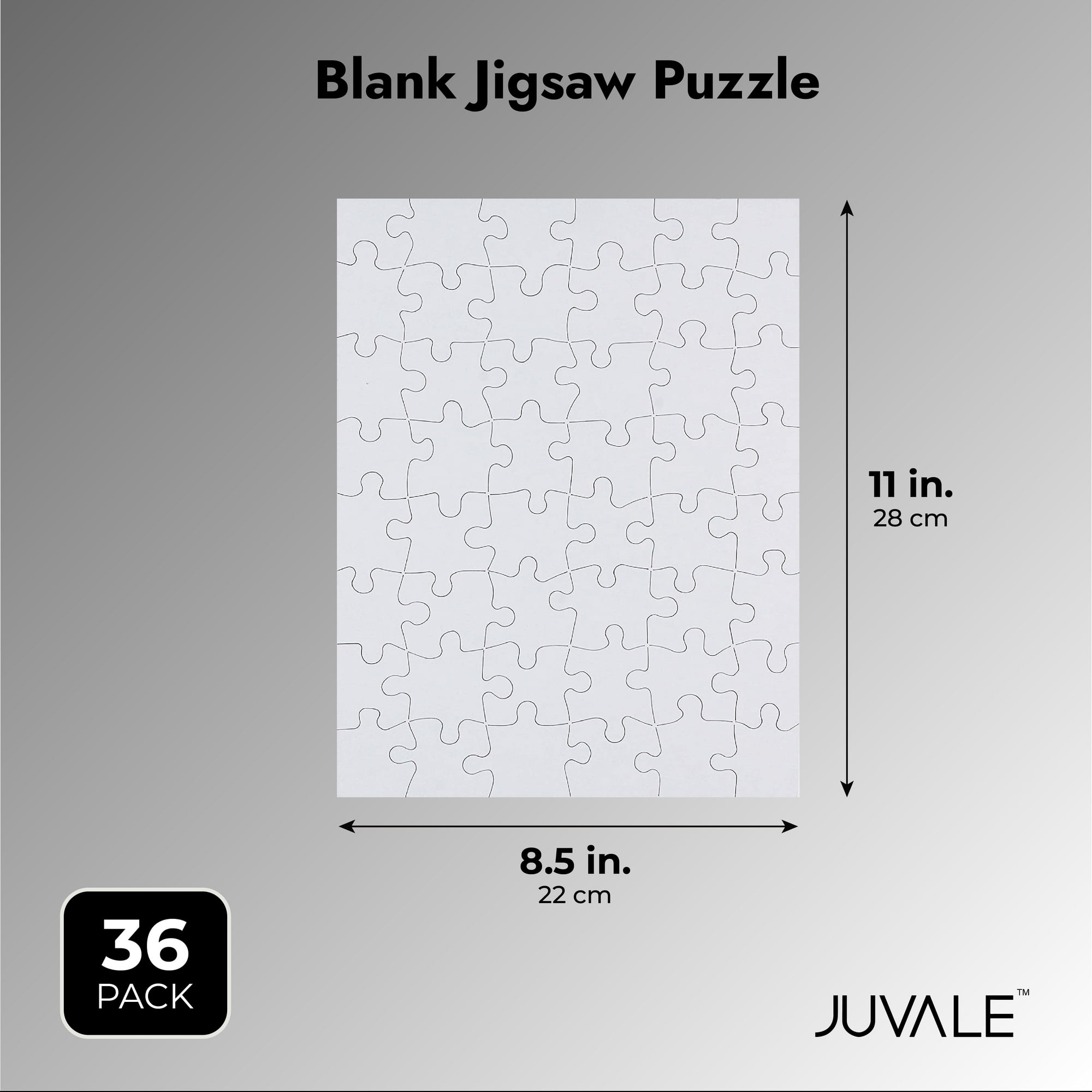 36 Pack Blank Puzzles To Draw On 8 5x11
