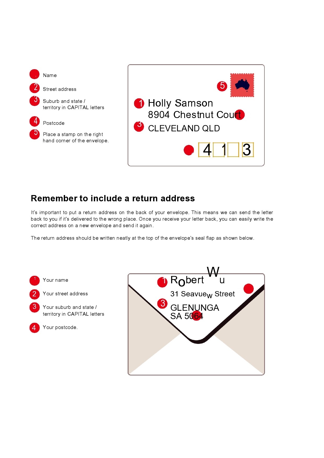 free printable envelope address template