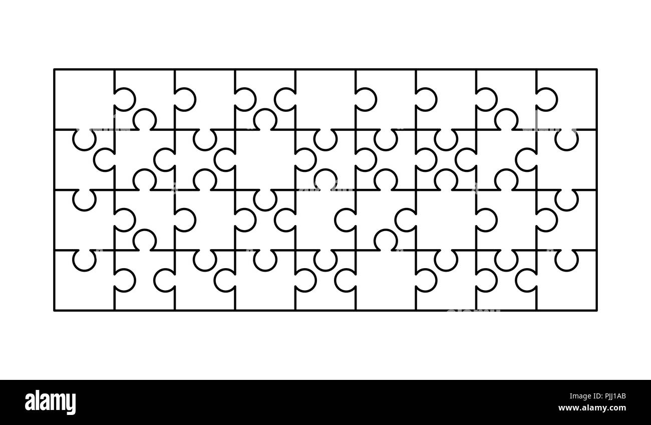 simple puzzle rectangle template