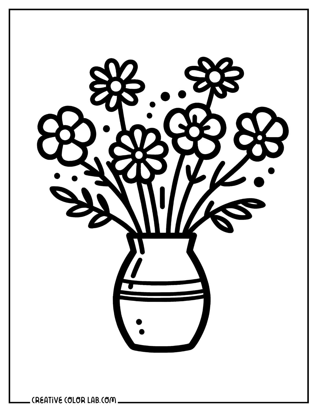 printable cute flower coloring pages