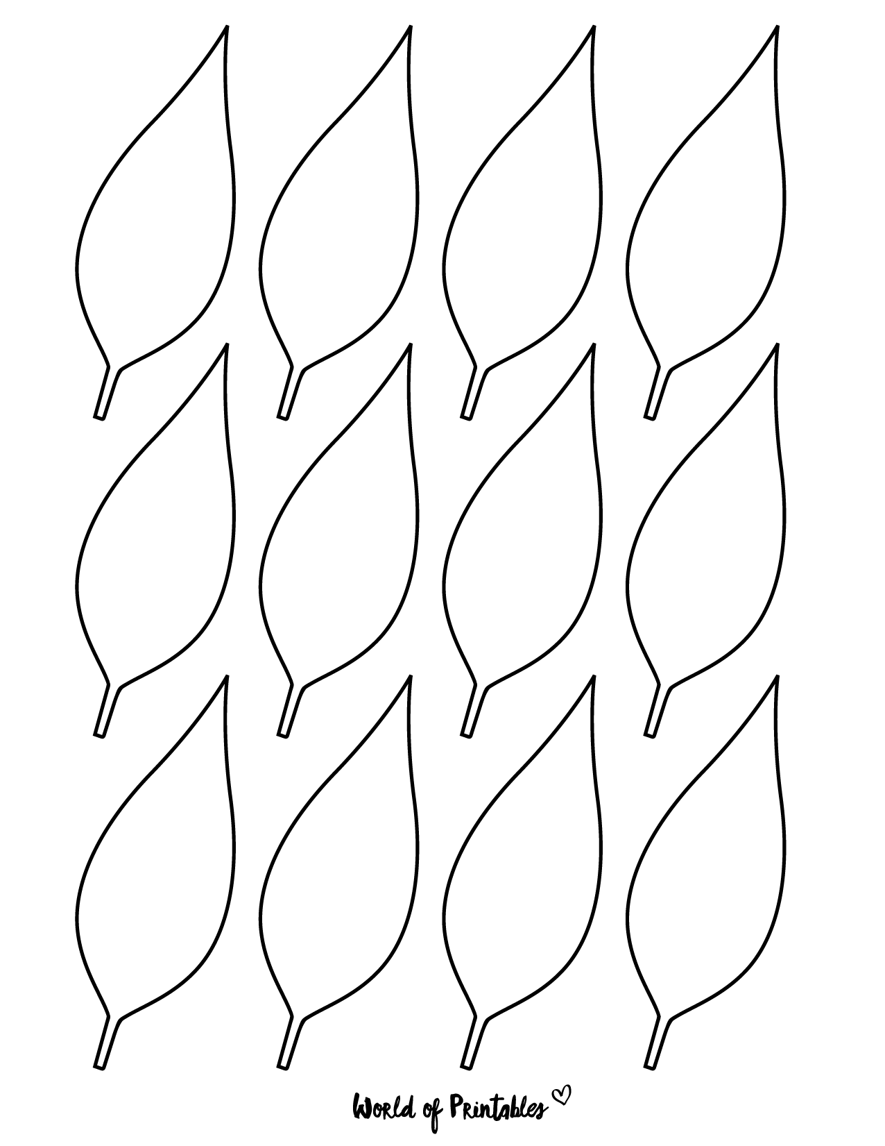 leaves printable