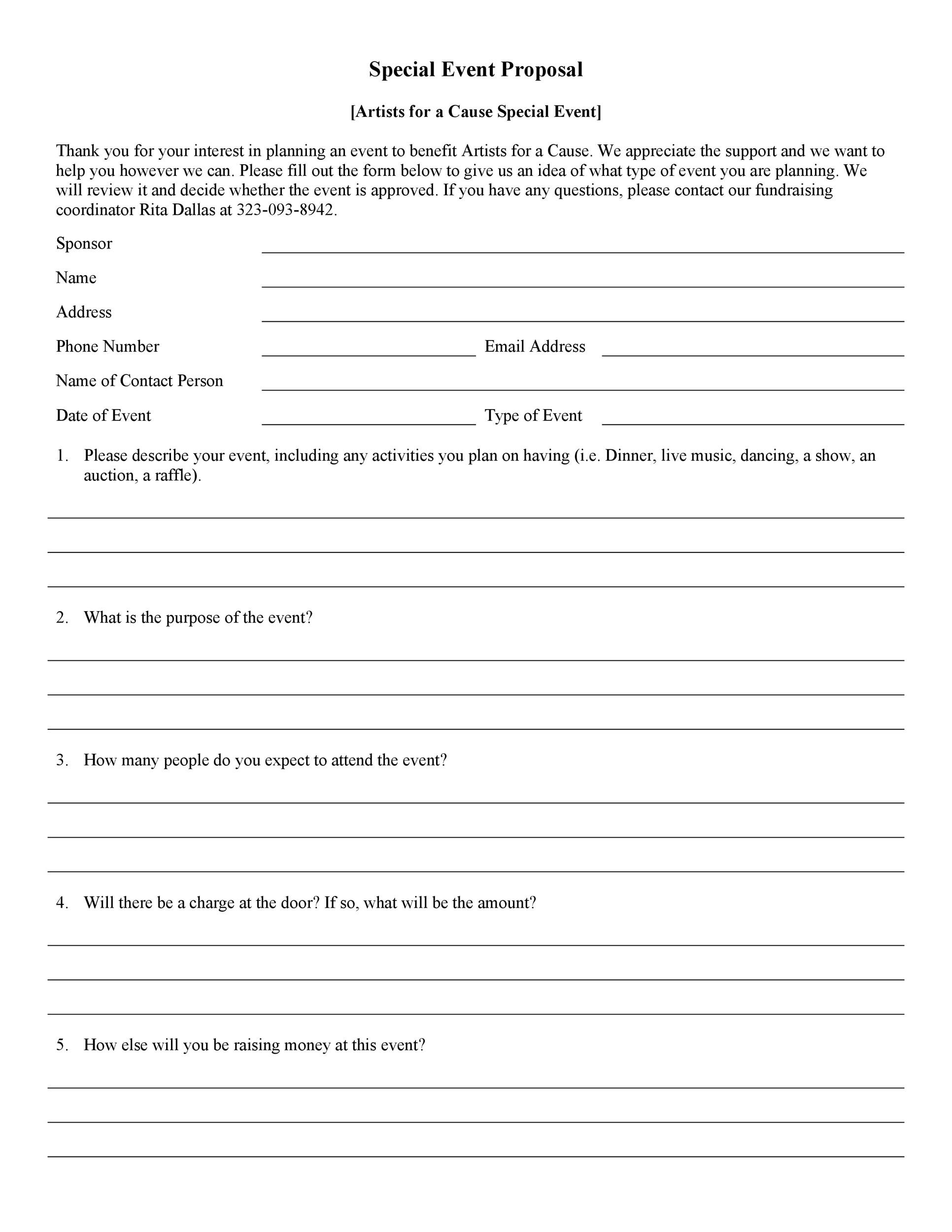 38 Best Event Proposal Templates U0026 Free Examples TemplateLab