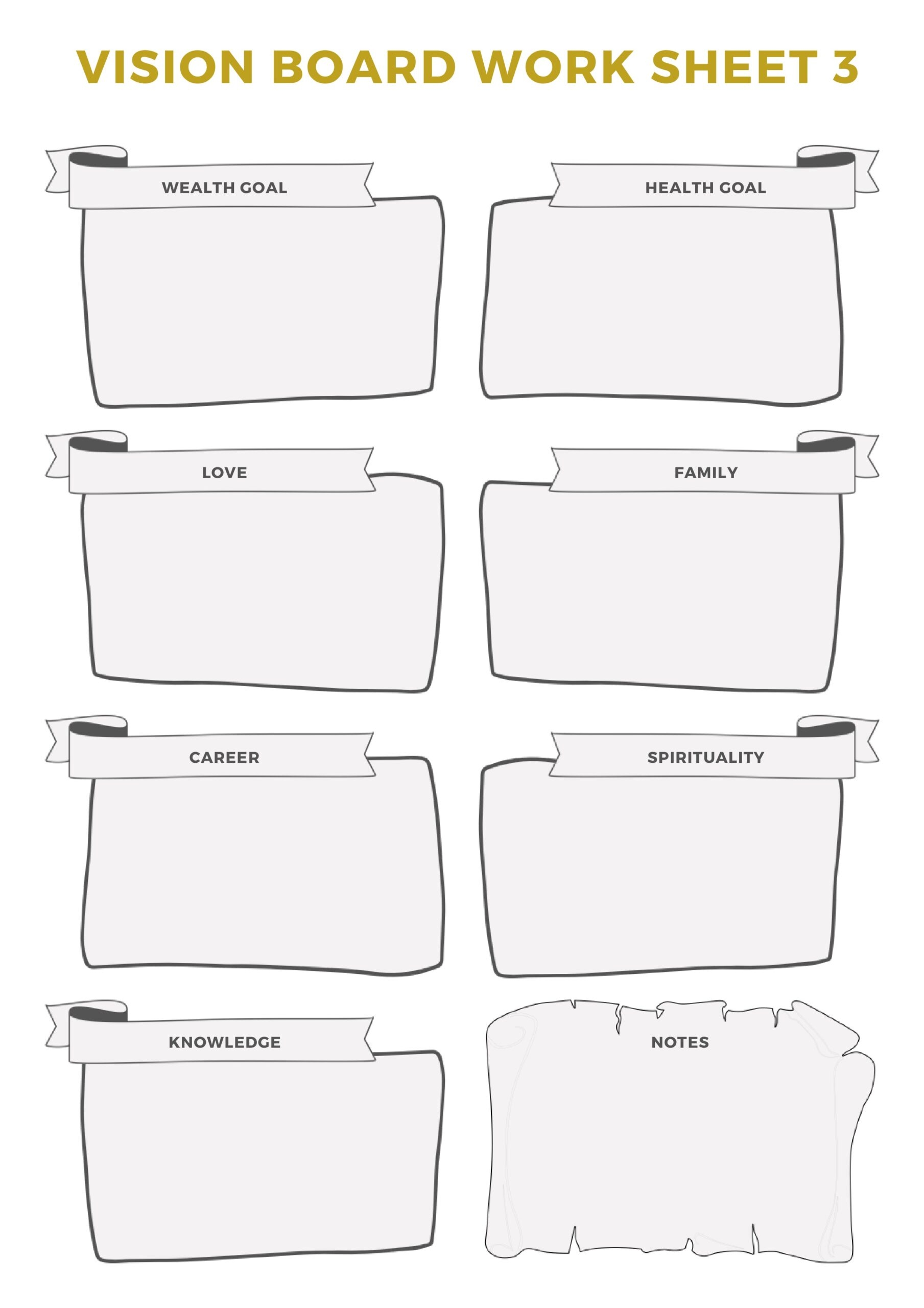 38 Useful Vision Board Templates Goals U0026 Dreams 